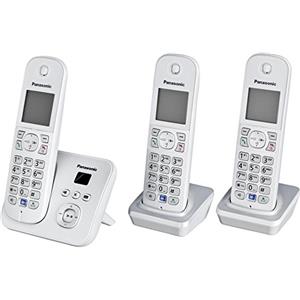 Panasonic KX-TG6823 Telefono DECT Argento, Bianco Identificatore di chiamata