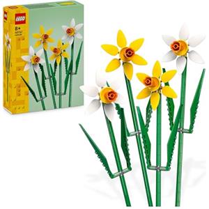 LEGO Botanicals Narcisi - Set di Fiori Finti per Bambine e Bambini 8+ Anni, Costruisci ed Esponi un Bouquet come Decorazione di Casa, Regalo per Donna, Uomo, Ragazza o Ragazzo - 40747