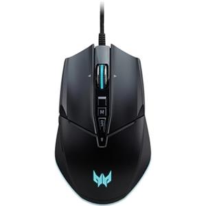 Acer Predator Cestus 335, Mouse Gaming, fino a 19.000 DPI, 5 livelli DPI, 10 Pulsanti Programmabili con Buster Fire, IPS 400, Sensore Pixart 3370, Scrolling Infinito, Mouse USB, Nero