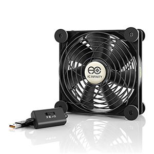 AC Infinity, ventola Multifan S3, silenziosa, USB, da 120 mm, per raffreddamento di ricevitore DVR, Playstation, Xbox e computer
