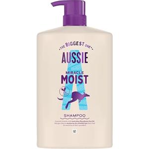 Aussie Miracle Moist Shampoo Idratante 1000ml, Formula Idratante per Rivitalizzare e Riparare Capelli Fragili e Secchi, Con Olio di Noci di Macadamia Australiane, Cruelty-Free