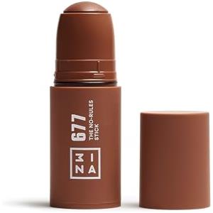3INA MAKEUP - The No - Rules Stick 677 - Blush in Crema Marrone con Acido ialuronico - Blush Stick per Occhi Labbra e Guance - Blush dal Finitura naturale - Vegan - Cruelty Free