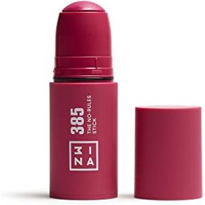 3INA MAKEUP - The No-Rules Stick 385 - Borgogna - Blush in Crema con Acido ialuronico - Stick per Occhi Labbra e Guance - dalla Finitura naturale - Vegan - Cruelty Free
