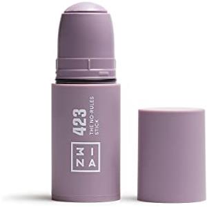 3INA MAKEUP - The No - Rules Stick 423 - Lilla - Blush in Crema Lilla con Acido ialuronico - Blush Stick per Occhi Labbra e Guance - Blush dal Finitura naturale - Vegan - Cruelty Free