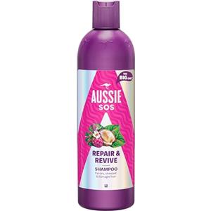 Aussie SOS Repair & Revive Shampoo 500ml per Capelli Secchi, Stressati e Danneggiati, Dona morbidezza, lucententezza e un liscio setoso, Aiuta a Prevenire Danni Futuri, Vegano