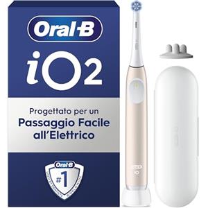 Oral-B iO 2 Spazzolino Elettrico Oral B, Rosa, 1 Testina Di Ricambio, 1 Custodia Da Viaggio, Supporto per testine, Spazzolino, Delicato sulle Gengive, Efficace sulla placca, Sensore di Pressione