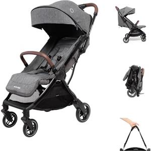 Maxi-Cosi Eva3, Passeggino per Bambini 0-4 anni (22 kg), Passeggino Leggero e Compatto, Reclinabile 3 Posizioni, Passeggino da Viaggio Chiusura Automatica, Tracolla, Select Grey