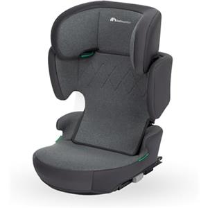 Bebeconfort Road Fix i-Size, Seggiolino Auto 15-36 kg, 3,5-12 anni (100-150 cm), Seggiolino Auto Isofix Pieghevole e Portatile da Viaggio, Leggero 4.4 kg, 14 Posizioni Poggiatesta, Tinted Graphite