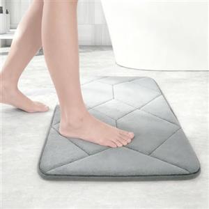 Cozary Tappeto da Bagno in Schiuma di Memoria Assorbente, Antiscivolo, Tappeto da Bagno, Lavabile, per la Cucina, la Camera da Letto, il Bagno e l'ingresso, 80 x 50 cm