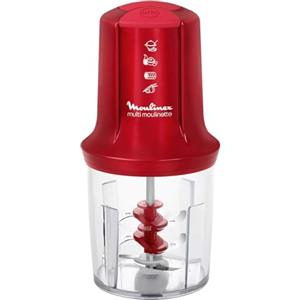 Moulinex AT714G Tritatutto 3 Lame, Potenza 500 W, 2 Velocità per Risultati Perfetti, Trita, Sminuzza e Mescola gli Ingredienti, Ciotola da 500 ml