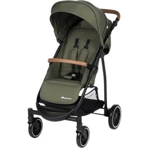 Bebeconfort Ingenious, Passeggino a canna compatto, comfort con posizione sdraiata, dalla nascita ai 4 anni, fino a 22 kg, Mineral Green