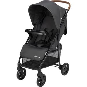 Bebeconfort Misty Passeggino Compatto,0-4 anni portata 22 kg, Cestello capacità di 8 kg, Vassoio per la sicurezza e il gioco, Pieghevole e Reclinabile, comfort con posizione sdraiata, Mineral Graphite