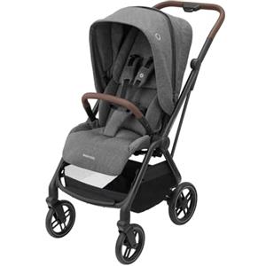 Maxi-Cosi Leona² Passeggino ultra compatto e leggero, chiusura con una mano, seduta reversibile, schienale regolabile, 3 posizioni, reclinazione piatta, 0-4 anni (0-22 kg), Select Grey
