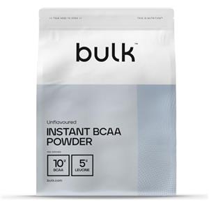 Bulk Pure Instant Branched Chain Amino Acids BCAA Powder, Unflavoured, 500 g, Non aromatizzato, 50 Porzioni
