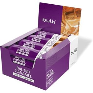 Bulk Barretta Flapjack Proteica | Caramello Salato | 15 g di proteine | Snack morbido all'avena | Consistenza soffice, formato tascabile | Pratica e gustosa fonte di proteine | Confezione da 12