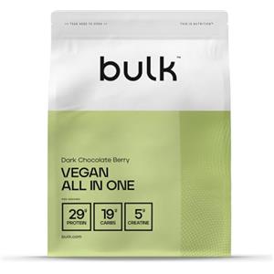 Bulk Vegan All In One, Con creatina, carboidrati Vitargo, BCAA e HMB, Cioccolato fondente e frutti di bosco, 2.5kg, 41 porzioni