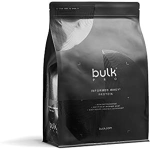 Bulk Informed Whey Protein, Frullato proteico con aggiunta di enzimi digestivi, Fragole e Crema, 2.27kg, 75 porzioni