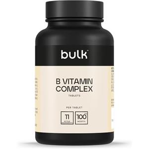 Bulk B Vitamin Complex Tablets, Pack of 60, Packaging May Vary, 60 Porzioni