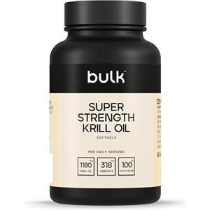 Bulk Super Strength Krill Oil Softgels, 590 mg, Pack of 180, Packaging May Vary, 90 Porzioni