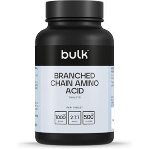 Bulk Pure Branched Chain Amino Acid BCAA Tablets, 1000 mg, Pack of 100, Packaging May Vary, 20 Porzioni