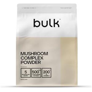 Bulk Polvere Complesso di Funghi, Criniera di Leone, Vitamina D, Non aromatizzato, 250 g