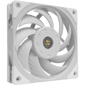 Mars Gaming MF-NC, Ventola PC PWM 120mm, Cuscinetto FDB in Copper Hyper-balanced, Silenziosa con Design a Lame Ibride, Professionale per Computer, Bianco