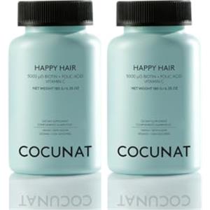 COCUNAT - Happy Hair Pack 2 Mesi - Vitamine per Favorire la Crescita dei Capelli - Rinforza, Stimola la Crescita e Previene la Caduta - Capelli Forti e Folti - Biotina 5.000 mcg - 120 unità