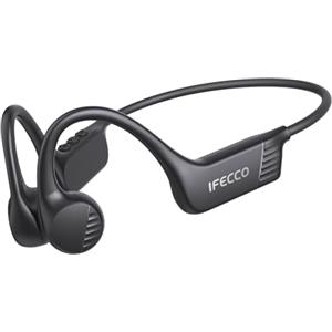 I love e iFecco IFECCO Cuffie Conduzione Ossea Wireless 6.0 - IPX67 Impermeabili Auricolari a Conduzione Ossea con Microfono, Cuffie Sportive Senza Fili per Ciclismo, Corsa e Allenamento