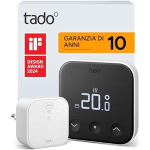 tado° termostato intelligente X - Starter Kit, termostato ambiente cablato e Bridge X, controllo del riscaldamento tramite app e smart speaker (Alexa, Siri, Google)