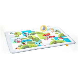 Tiny Love Super Mat, Tappeto Gioco Neonato Sensoriale Dimensioni XL (150x100 cm), 0+, 9 Attività, Tappetino Morbido Bambini, Specchietto, Gioco del Cucù, Massaggiagengive, Meadow Days
