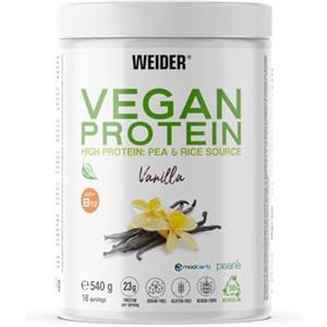 Weider Vegan Protein (300g) Gusto Brownie. Proteine Vegane 21g/dose isolate di piselli e riso, Con Vitamina B12 e Stevia, Senza Glutine, Senza Zucchero, Contenitore 50% Riciclato, 100% Riciclabile