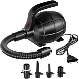 DOBESTS Pompa ad aria elettrica, pompa elettrica con 4 ugelli per gonfiabili Air Track Mat, materasso ad aria, galleggianti, zattere, letti ad acqua, barche, piscine per bambini, tavola SUP, palle da