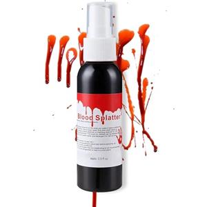 Santiaoniu Sangue Finto Spray 60ml - Effetti Schizzi e Gocce Realistiche per Costumi e Truocco SFX - Lavabile e Facile da Rimuovere - Ideale per Halloween, Carnevale e Cosplay