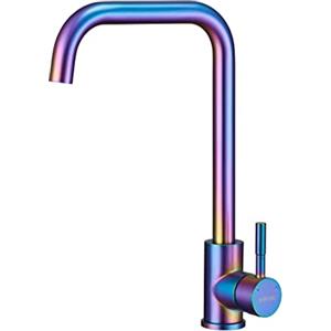 KINSE Rubinetto monocomando da cucina in acciaio inox | girevole a 360° | facile da installare | Fantasia Multicolore