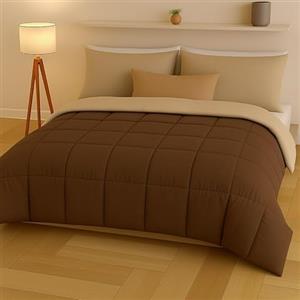 Generico FORTE - Piumone Matrimoniale Double Face, Trapunta 2 Piazze Pesante 300gr/m² Realizzata in Microfibra Morbida e Accogliente, Trapunta Matrimoniale Invernale (Tortora)