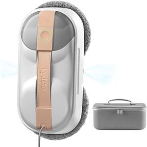 Lydsto WL09 Robot Lavavetri Doppi Ugelli con Spruzzo Ultrasonico，6000Pa Robot Pulisci Vetri 80ML Serbatoio dell'Acqua, Telecomandoe 10 Panni, Per Tutte le Superfici Lisce (Grey)