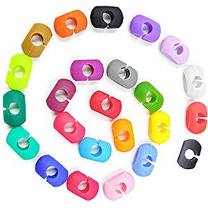 Duoyif 24 Pezzi Marcatori Per Bicchieri e Bevande In Silicone - Identifica Rapidamente Vino, Champagne, Cocktail, Martini