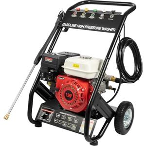 KLOOLIVE Idropulitrice a benzina 7,5 HP 170-190 Bar pressione motore a benzina idropulitrice a vapore professionale 4900 W con potente pistola a spruzzo 5 ugelli tubo flessibile