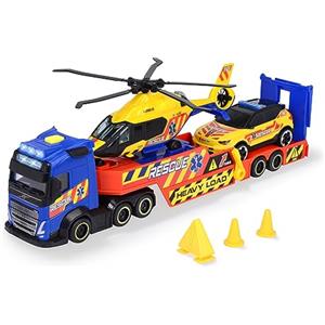 Dickie Toys Volvo FH16 Camion Rescue 40 cm - Set di 3 veicoli con luci e suoni, adatto per bambini dai 3 anni