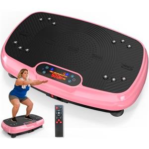 GENIXFIT Pedana vibrante Migliorata con doppio motore per dimagrire, allenamento completo del corpo, sviluppo muscolare, supporto vibrante Shake Board, capacità 204 KG Allenamento a casa
