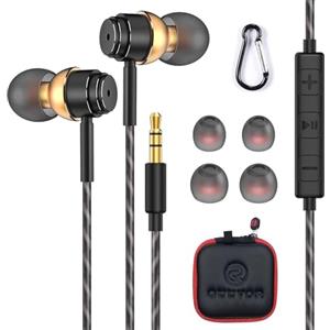 HOISTAC Auricolari, In-Ear Cuffie Con Filo 3,5mm Jack, HIFI Cuffiette Con Microfono e Controllo Del, Suono Potente Guidato Dai Bassi Chiamate HD Nessun Rumore, Per Phone Computer, Tablet, MP3