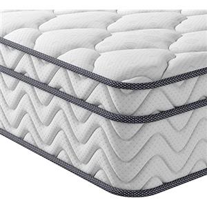Vesgantti Materasso una Piazza e Mezza 120X190 Altezza 26 cm a Molle Indipendenti Insacchettate & Memory Foam, Design Ergonomico 9 Zone, Rigidità 3 su 5, Box-Top Serie