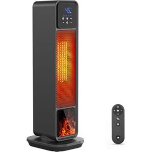 Namouk Termoventilatore,2200W Stufetta Elettrica Basso Consumo con Telecomando e Display Effetto Camino,Stufa Elettrica a 3 Modalità,ECO,70°Oscillazione,Timer 12H,Protezione da Surriscaldamento/Ribaltamento