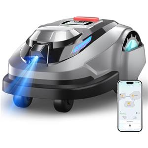 YARDCARE N1600PRO Robot Tagliaerba Senza Filo Perimetrale,Rasaerba robot con RTK+Vision,Fino a 1600 m²,Gestione multi-area, percorso di taglio a U,Evita Ostacoli Automaticamente