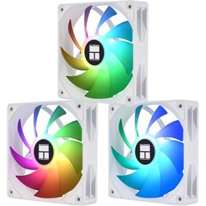 TR TL-C12CW-X28-S X3, ventola di raffreddamento bianca, ventola per PC con velocità di 1550 giri/min, ventola di raffreddamento per alloggiamento computer da 120 mm,