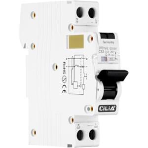 CILIA Interruttore Magnetotermico Differenziale, RCBO, 1 Modulo, In=C32, Attacco DIN (Universale per Qualsiasi Centralino in Commercio),1P+N, 230 Vac, Tipo AC, Curva D'intervento C