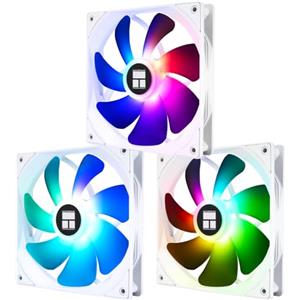 Thermalright TL-C14CW-S X3 - Ventola per CPU ad alta velocità di 1500 giri/min, ventola PWM silenziosa, 14 cm, per case computer, confezione da 3 (bianco)
