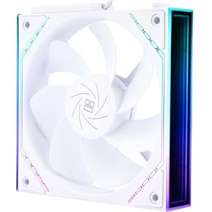 Thermalright TL-M12QRW - Ventola per CPU da 120 mm, connettore PWM, raffreddamento silenzioso per computer con cuscinetto S-FDB, ventola per PC con effetto luce a specchio ARGB, silenziosa, bianco