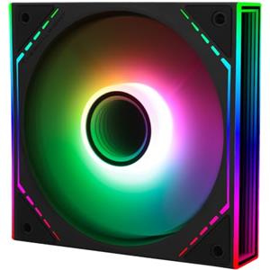 TR TL-M12R-S Ventola per CPU con Effetto Luminoso ARGB, 120 mm Silent Air Cooler, 4pin PWM Fan per Liquid Cooling, Quiet PC ARGB (Black)