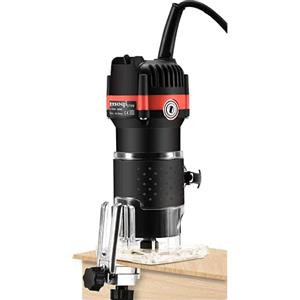 okanemoqi Fresatrice Rifilatore - Bordo Legno Laminato Trimmer manuale elettrico Laminatore Trim Router 30000r/min 800W per Lavorazione del Legno Rifinitura Scanalatura Intaglio (black)